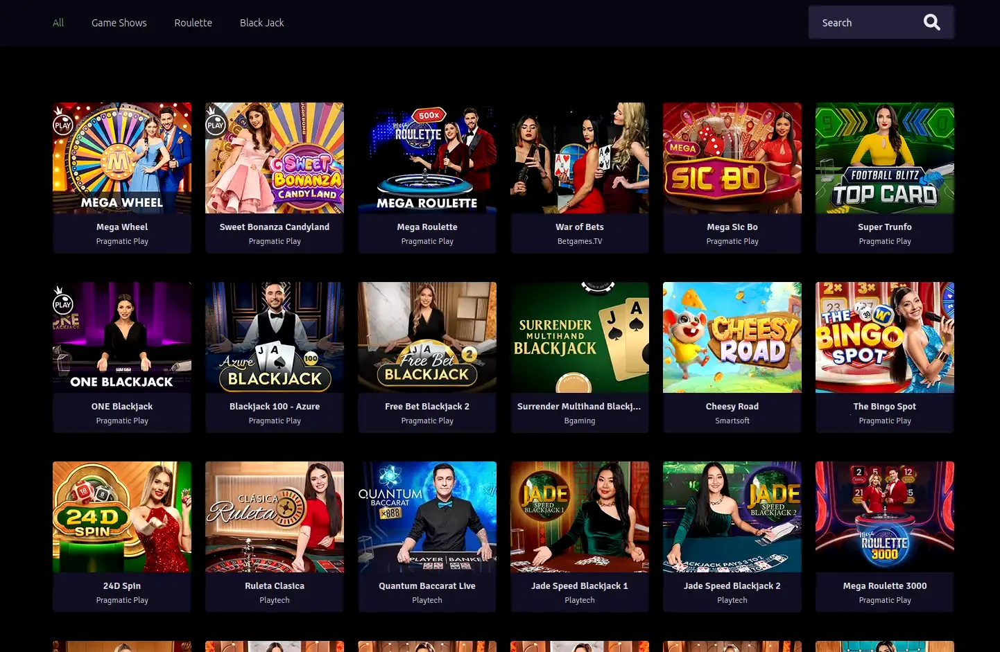 Spinline Casino Spielübersicht
